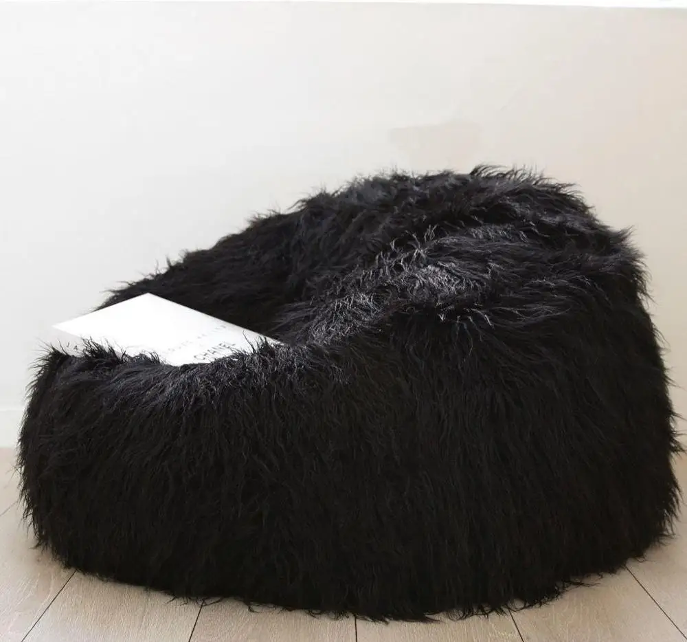 

Soft Fluffy Wool Fur Bean Bag Cover,Without Filler,Sofa Lazy Couch Chair Kids Party Festival Baby Photography Show Props Stool