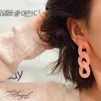 ruiyi s925 earrings korean niche 3 color chain earrings jelly colored earrings tassel earrings long korean earringse0797