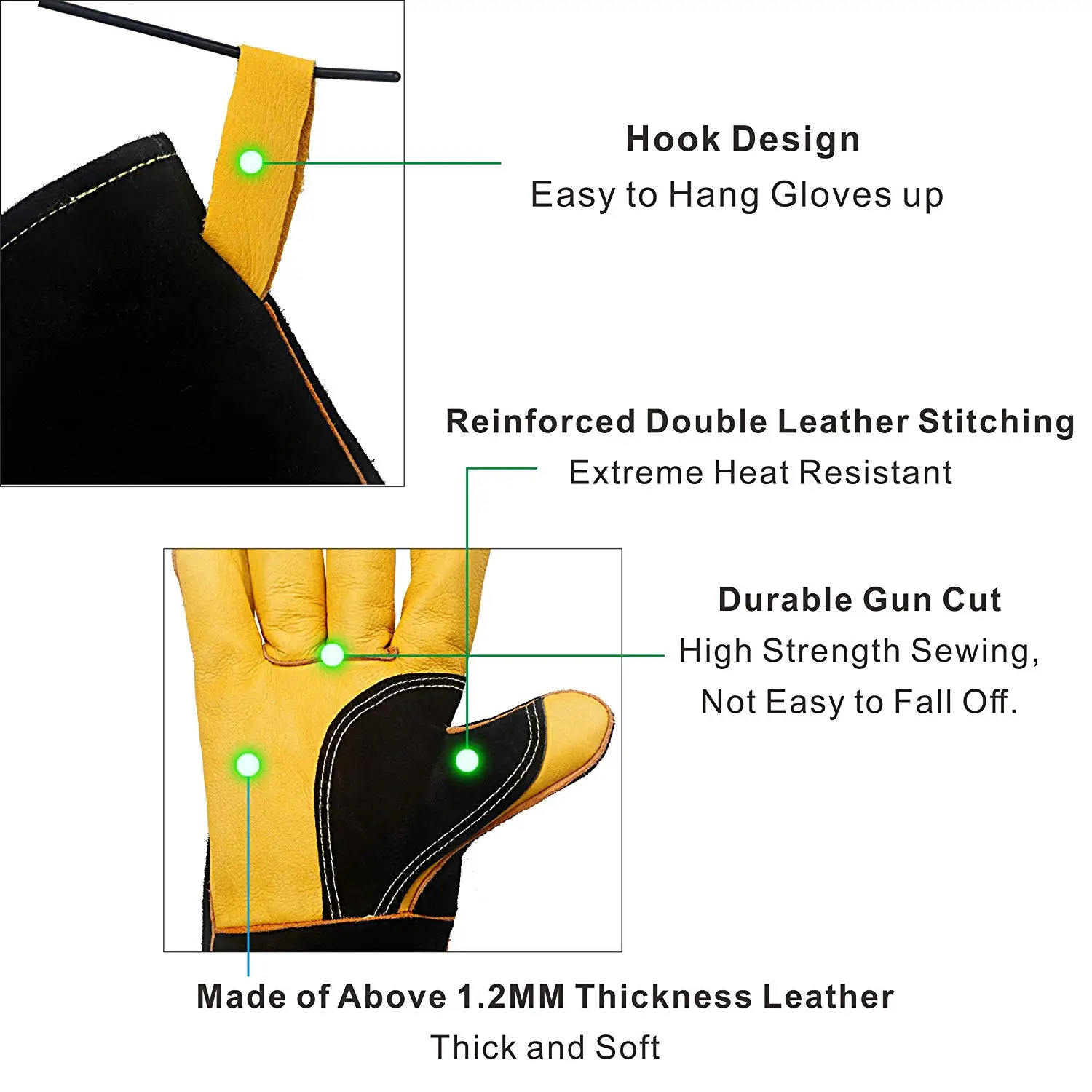 HHPROTECT BBQLeather Кузница/Mig/Stick сварочные перчатки Heat/огнестойкие Профессиональные
