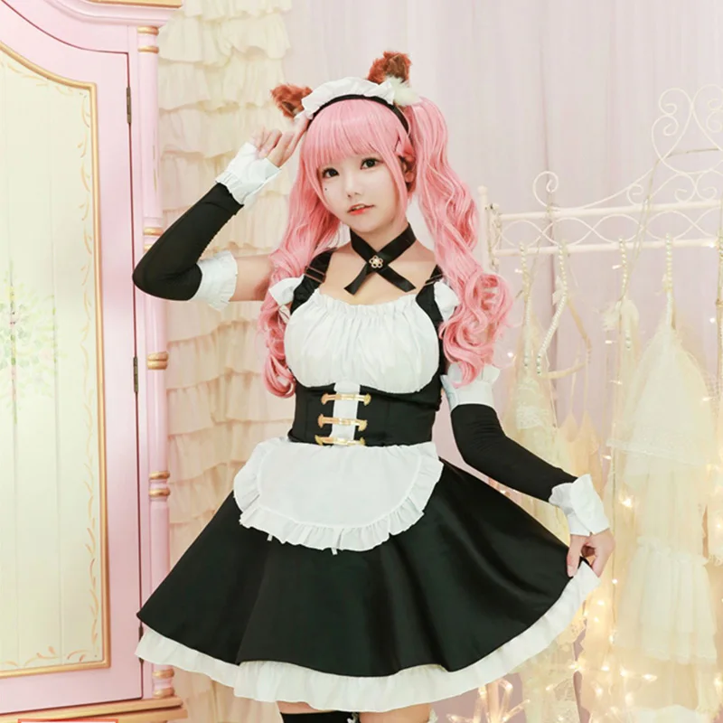 

Fate Tomamo No Mae Costumes Cosplay Lolita Maid Dress for Girls Woman Waitress Maid Party Stage Costumes