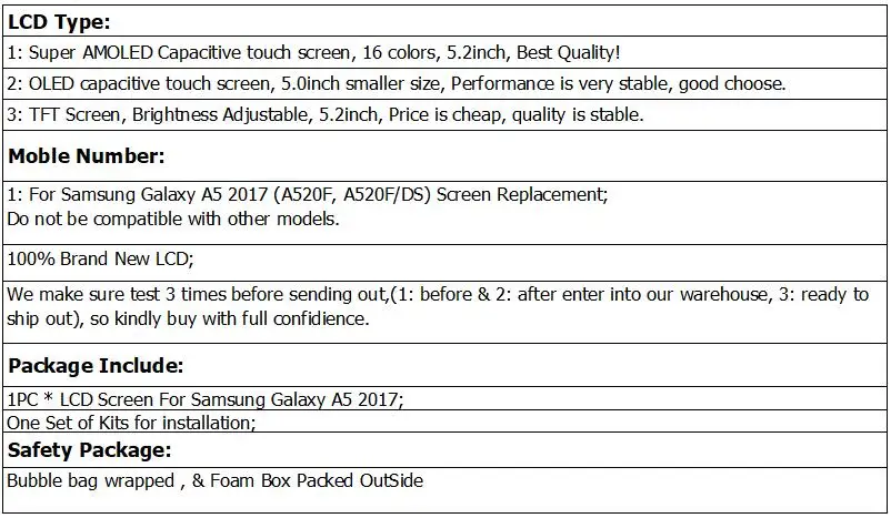 5," супер AMOLED lcd дисплей в сборе для Samsung Galaxy A5 A520 F A520F/DS lcd сенсорный дигитайзер TFT OLED качественный lcd+ инструмент