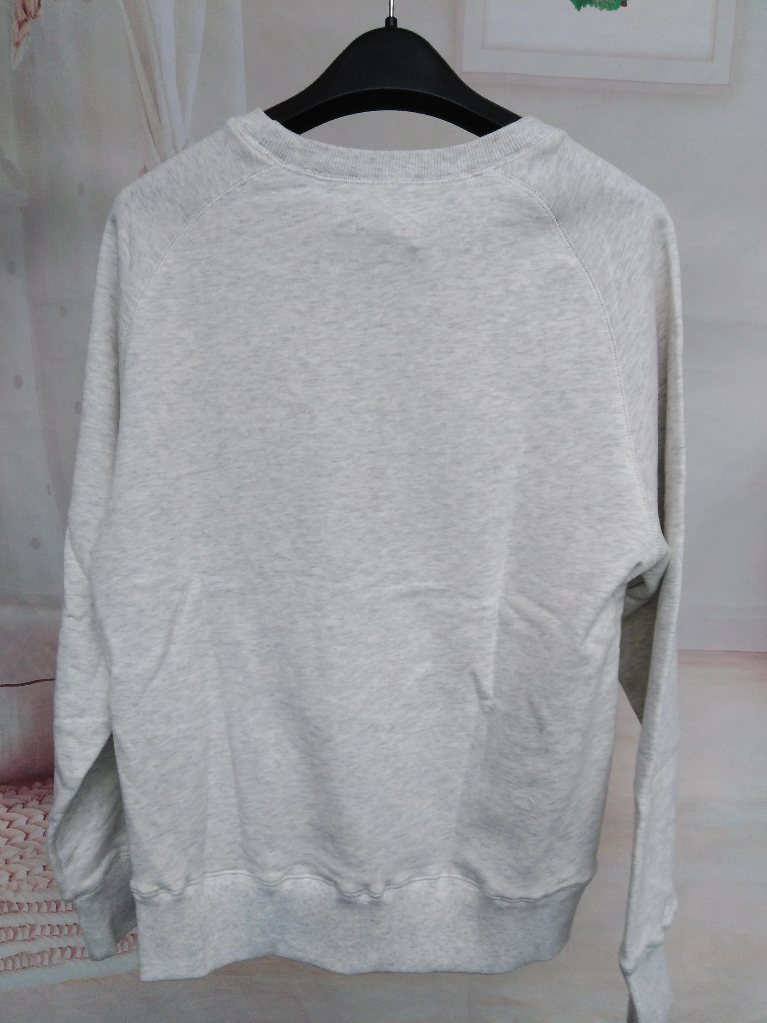 

Women's Letter Sweatshirt Flocking Logo O Neck Loose Casual Cotton Ladies Beige Pullovers 2021 New Autumn Winter