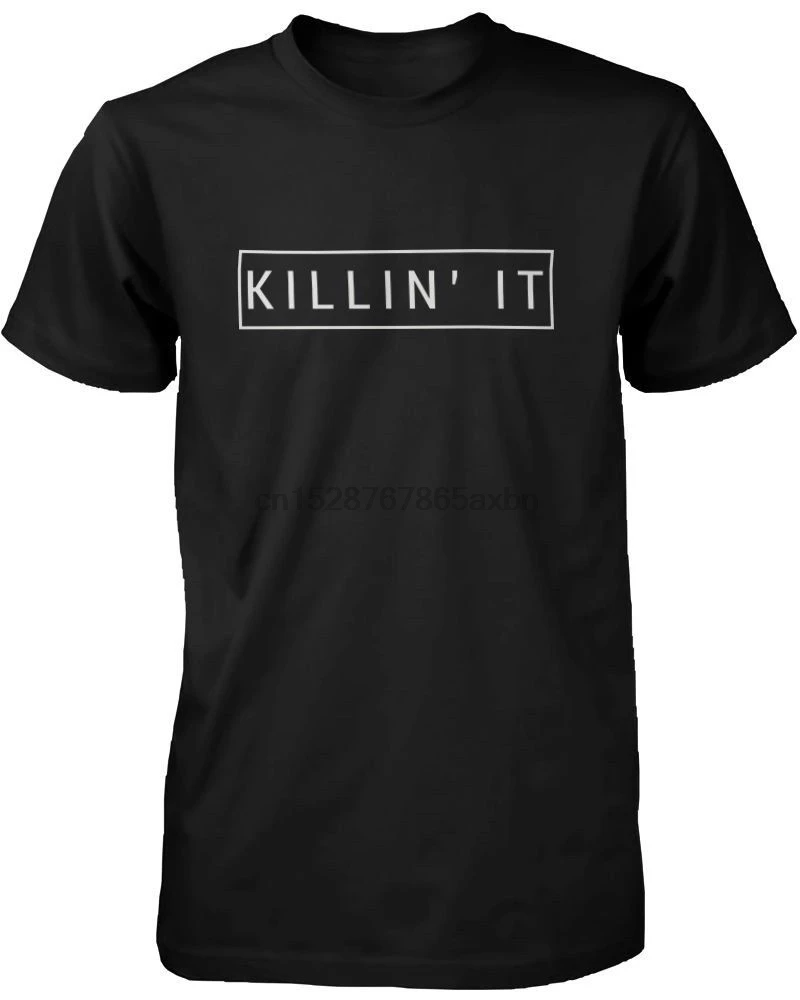 Killin It Мужская графическая футболка модная черная Милая с коротким рукавом