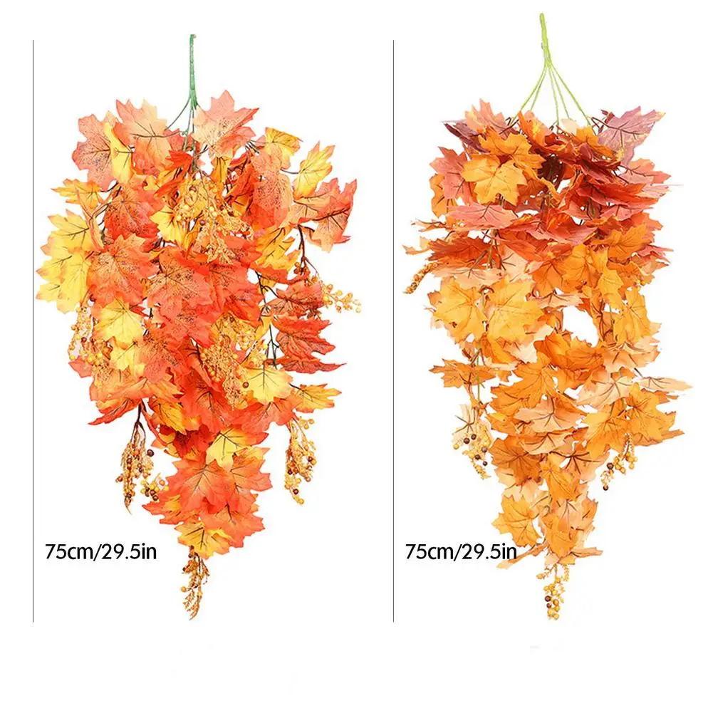 

Autumn Maple Leaf Hanging Wall Decoration Simulation Maple Leaf Wall Pendant Thanksgiving Shopping Mall Window Wedding Decor