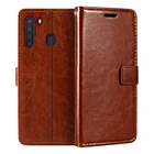 Чехол для Samsung Galaxy A21 кошелек премиум-класса из искусственной кожи Магнитный чехол с держателем для карт и подставкой для Samsung Galaxy A21