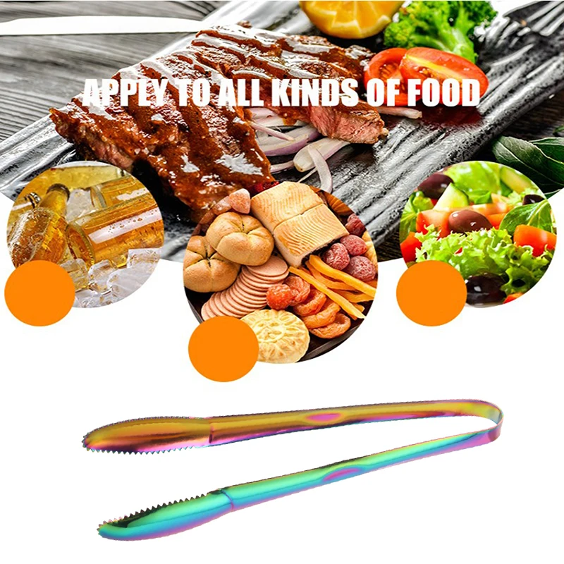 

Stainless Steel Ice Clip Ice Tong Bread Food BBQ Clip Bread Food Ice Clamp Buffet Steak Tongs Tool Bar Kitchen Accessories