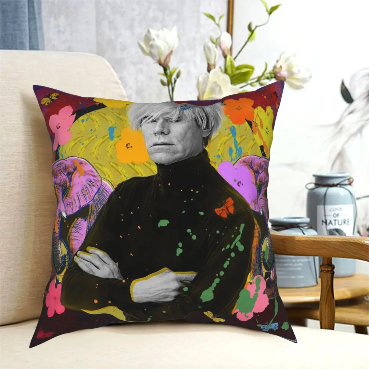 

ANDY WARHOL Pillowcase Polyester Creative Zip Decorative Throw Pillow Case for Home Cushion Case Wholesale 18"