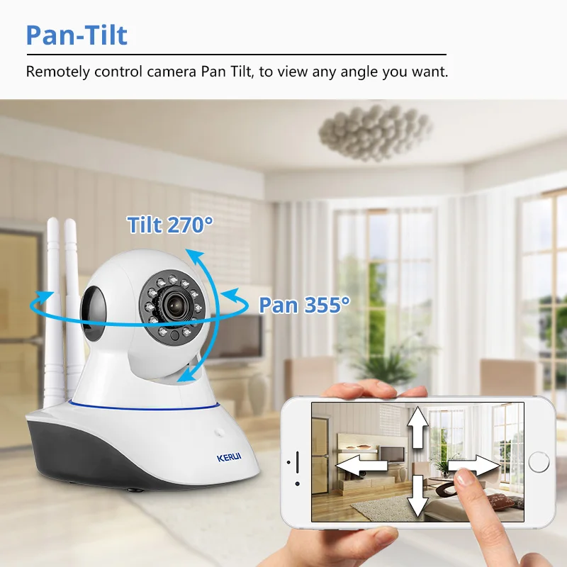 IP камера видеонаблюдения KERUI беспроводная 720P 1 МП HD Wi Fi|Камеры видеонаблюдения| |