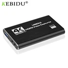 Карта видеозахвата 4K, USB 3,0 2,0 P 60fps пластина для записи, игровой захват, микрофон, вход, аудио, TV Loop Out, для прямой трансляции