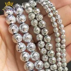 Круглые бусины из вулканической лавы, 15 дюймов, 46810 мм