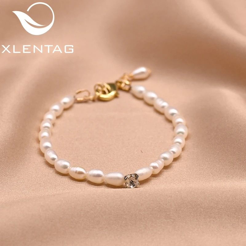

XlentAg Designer White Baroque Pearl Beads Bracelets Adjustable For Women Love Gifts Party Minimalism Jewelry Bransoletka GB0151