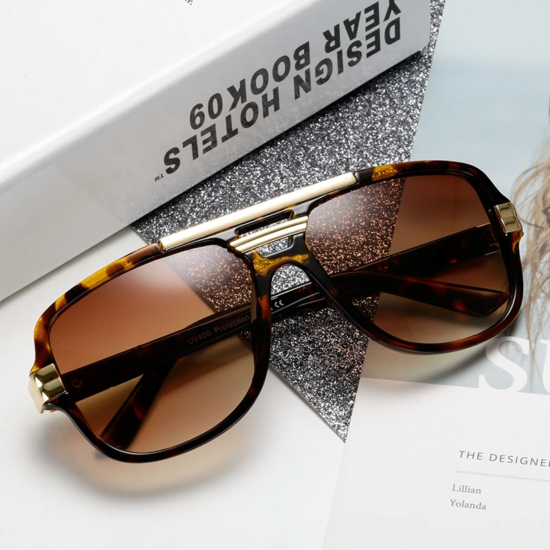 

Brand Design Men Sunglasses Vintage Male Square Sun Glasses Luxury Gradient Sunglass UV400 Shades gafas de sol hombre