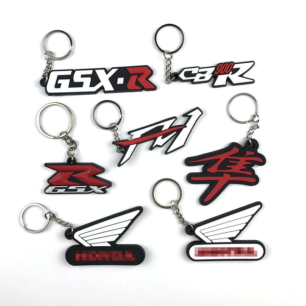 3D Motorcycle Accessories Motorcycle KeyChain Rubber Motorcycle Key Chain For DUCATI Honda Kawasaki Harley Suzuki Yamaha model