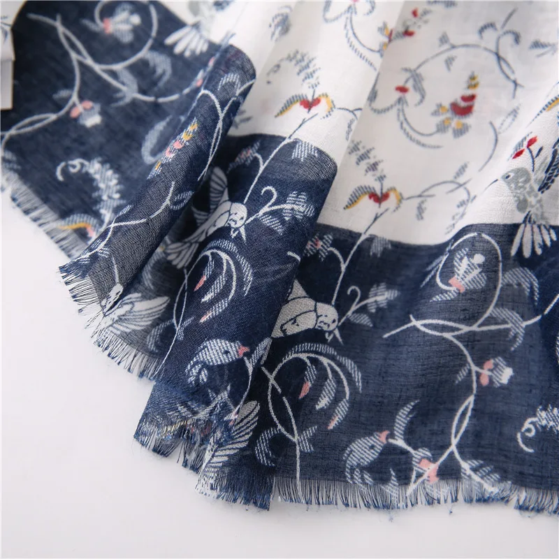 

2021 Spring New Tassel Cotton Scarf for Women Pashmina Fashion Print Soft Simple Shawls and Wrap Female Foulard Beach Hijabs