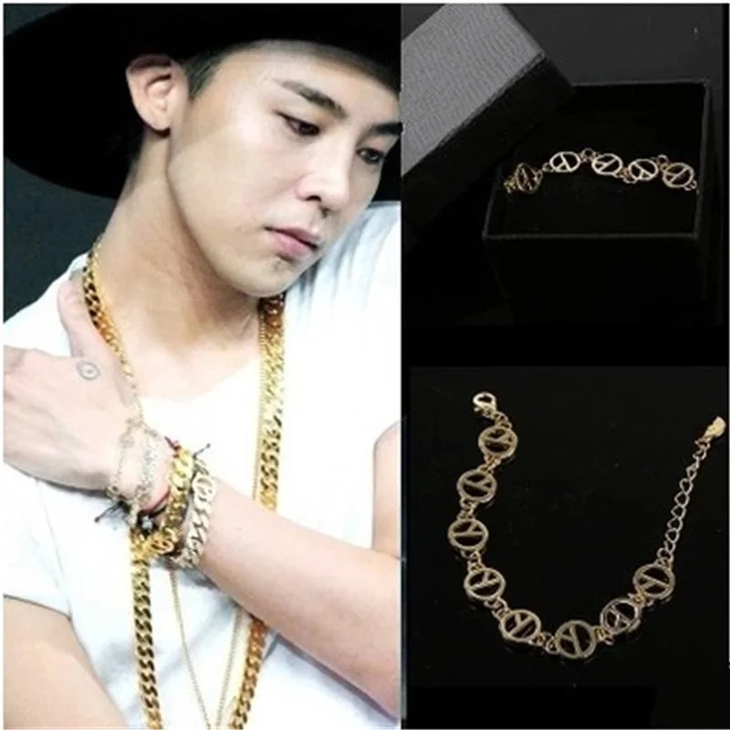 KPOP G-DRAGON браслет PEACE PEACEMINUSONE унисекс ювелирные изделия Kwon Ji молодой подарок