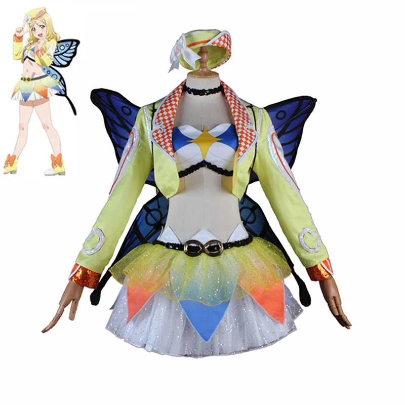Женский костюм для косплея Love Live Sunshine Aqours милое платье с крыльями униформа