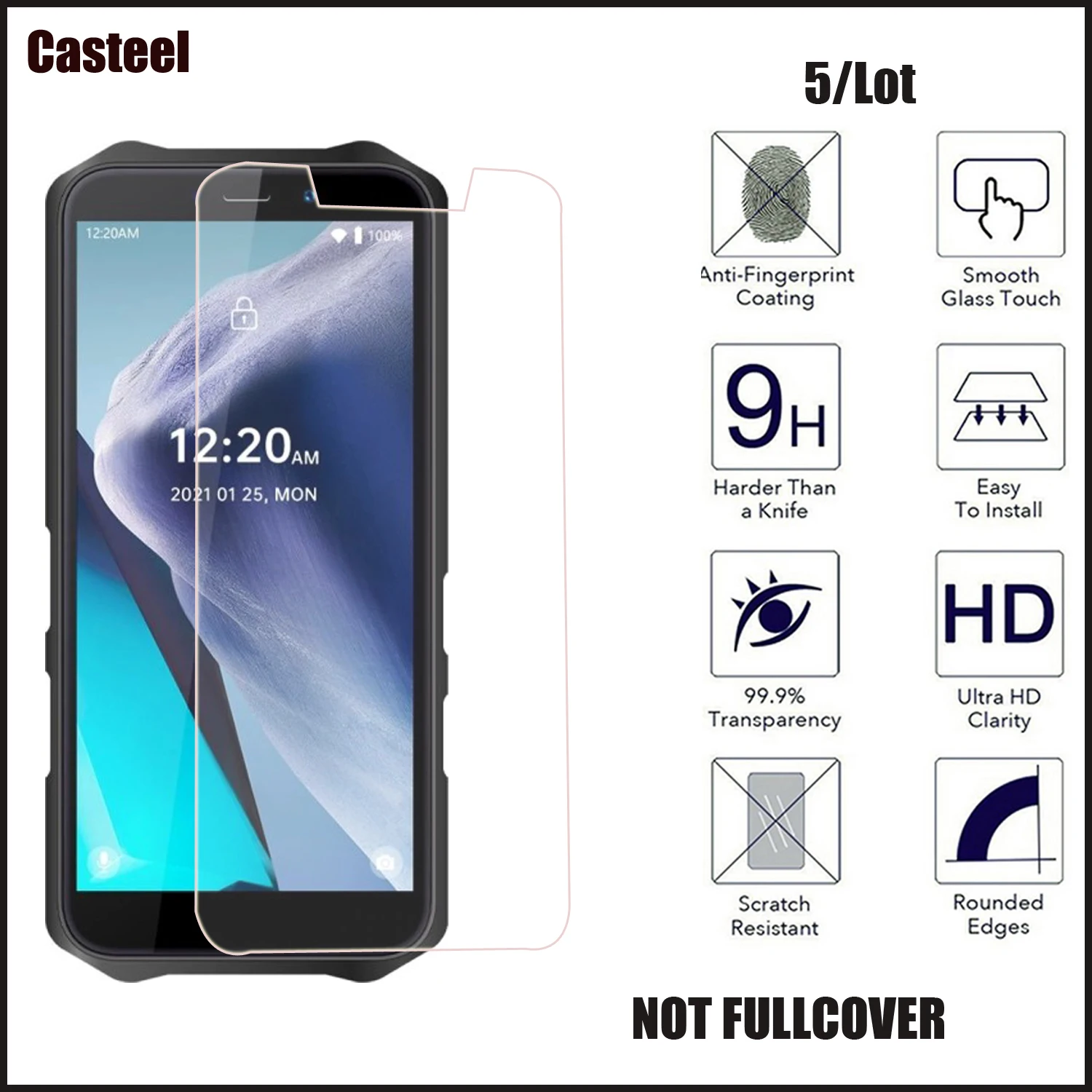 

5/lot 0.3mm 9H Premium 2.5D Curved Edge Tempered Glass For Oukitel WP12 Screen Protector Film