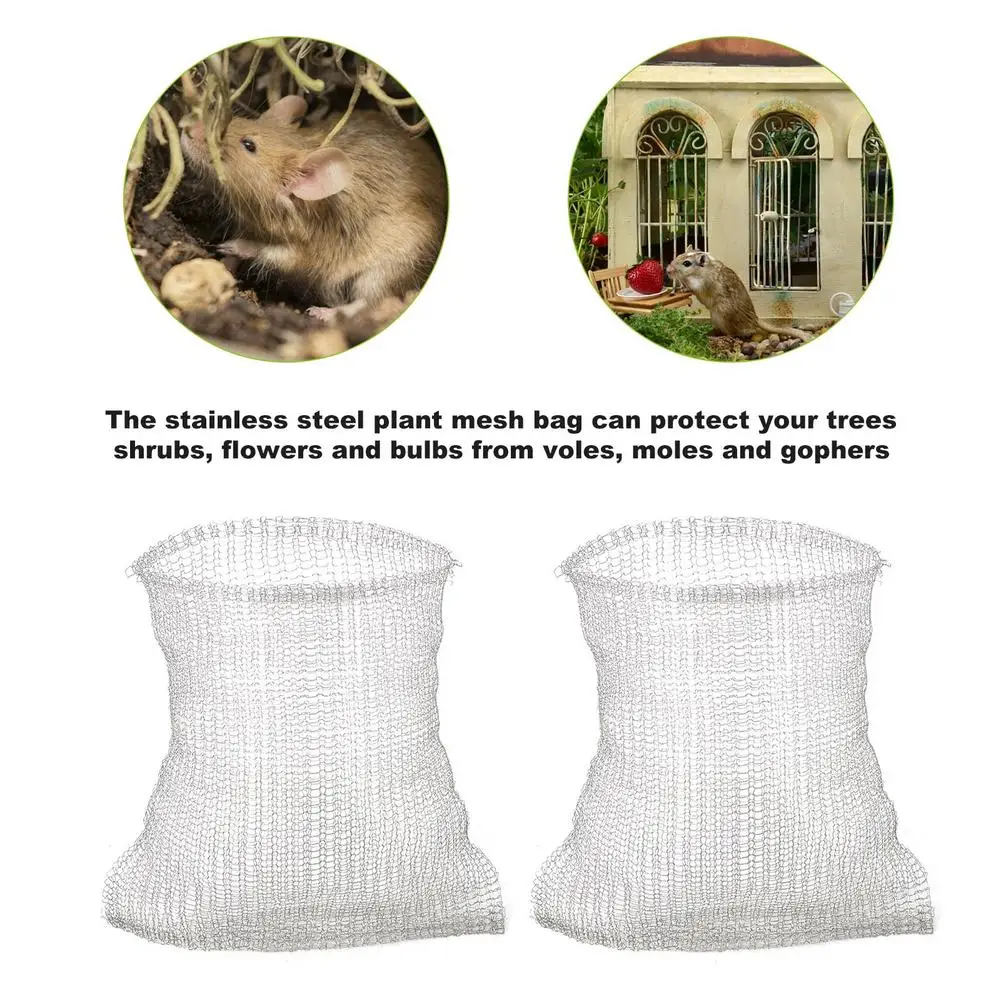 

Gopher Wire Basket Vole Metal Plant Mesh Bag Metal Net Pocket 304 Stainless Steel Metal Mesh Bag Flowerpot Mesh Bag