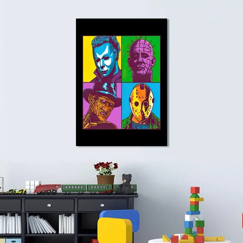 

Modern Poster Scary Pop Culture Art Wall Art Canvas Painting Wall Art for Living Room Home Decor