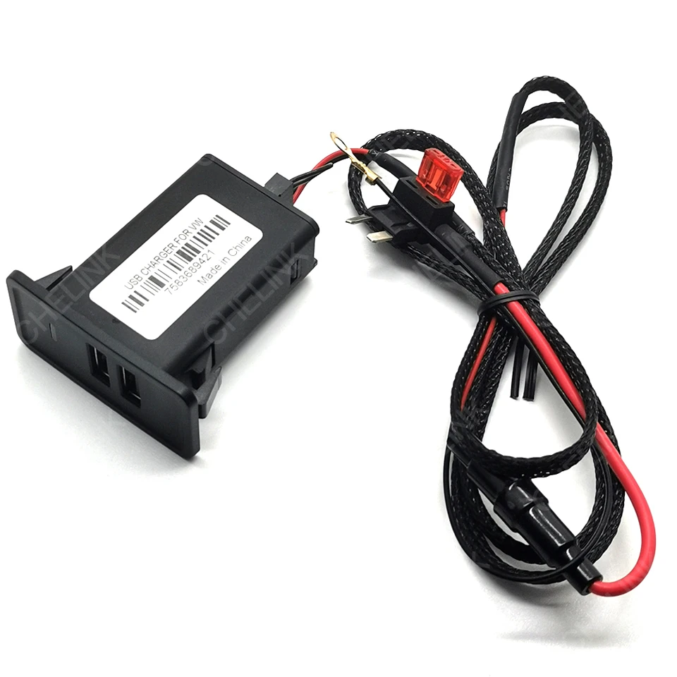 Chelink 12 В Dual USB Автомобильное зарядное устройство QC3.0 адаптер для seat leon ibiza vw golf passat jetta passat Beetle, SHARAN