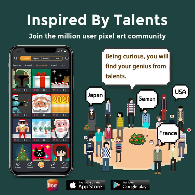 Divoom Timebox Evo Bluetooth Portable Speaker with Clock Alarm Programmable LED Display for Pixel Art Creation Unique Gift | Электроника