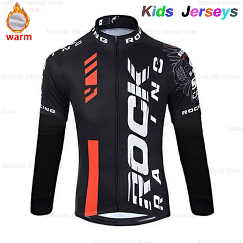 4 Rock Pro Team детская зимняя велосипедная одежда более теплая Ropa Ciclismo с длинным рукавом MTB велосипедная одежда комплект спортивной одежды для улицы - Цвет: 4