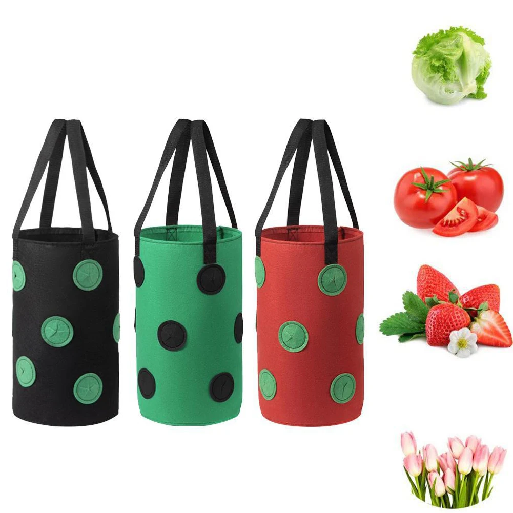 

Помидоры в форме клубники сумка для выращивания, 13 отверстий, для сада, подвесных овощей, женских фруктов, дышащий многоразовый цветочный тр...