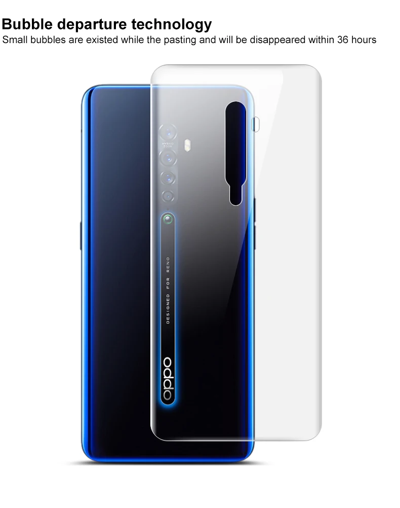 Imak Hydrogel III для OPPO Reno2, 2 шт., защита для заднего экрана, передняя, задняя, полное покрытие, мягкая защитная пленка, не стекло