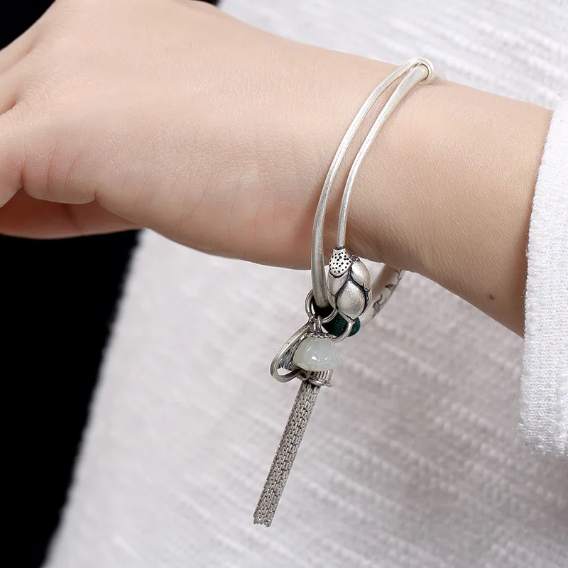 Гарантированный тайский браслет женские браслеты каффы с кисточками в виде