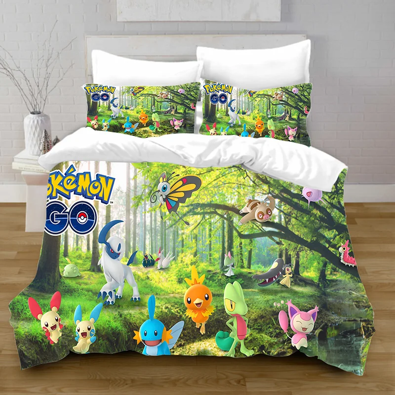 Постельный Комплект постельного белья с покемоном комплекты пододеяльником