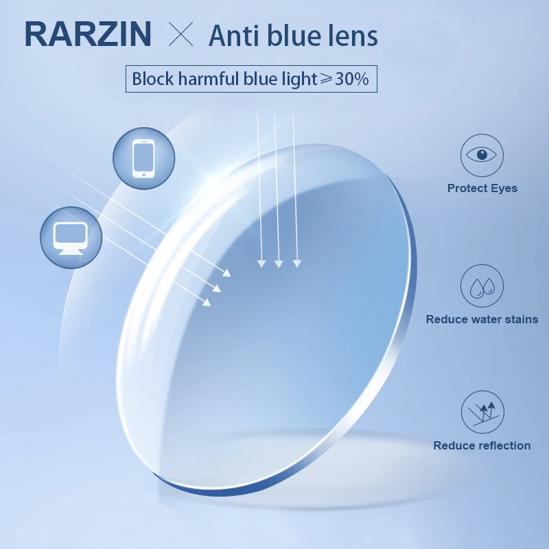 PARZIN TR90 Blue Light Glasses Women Men Oversized Fashion Computer Protection Gaming Frame Goggles Lentes Opticos Para Mujer