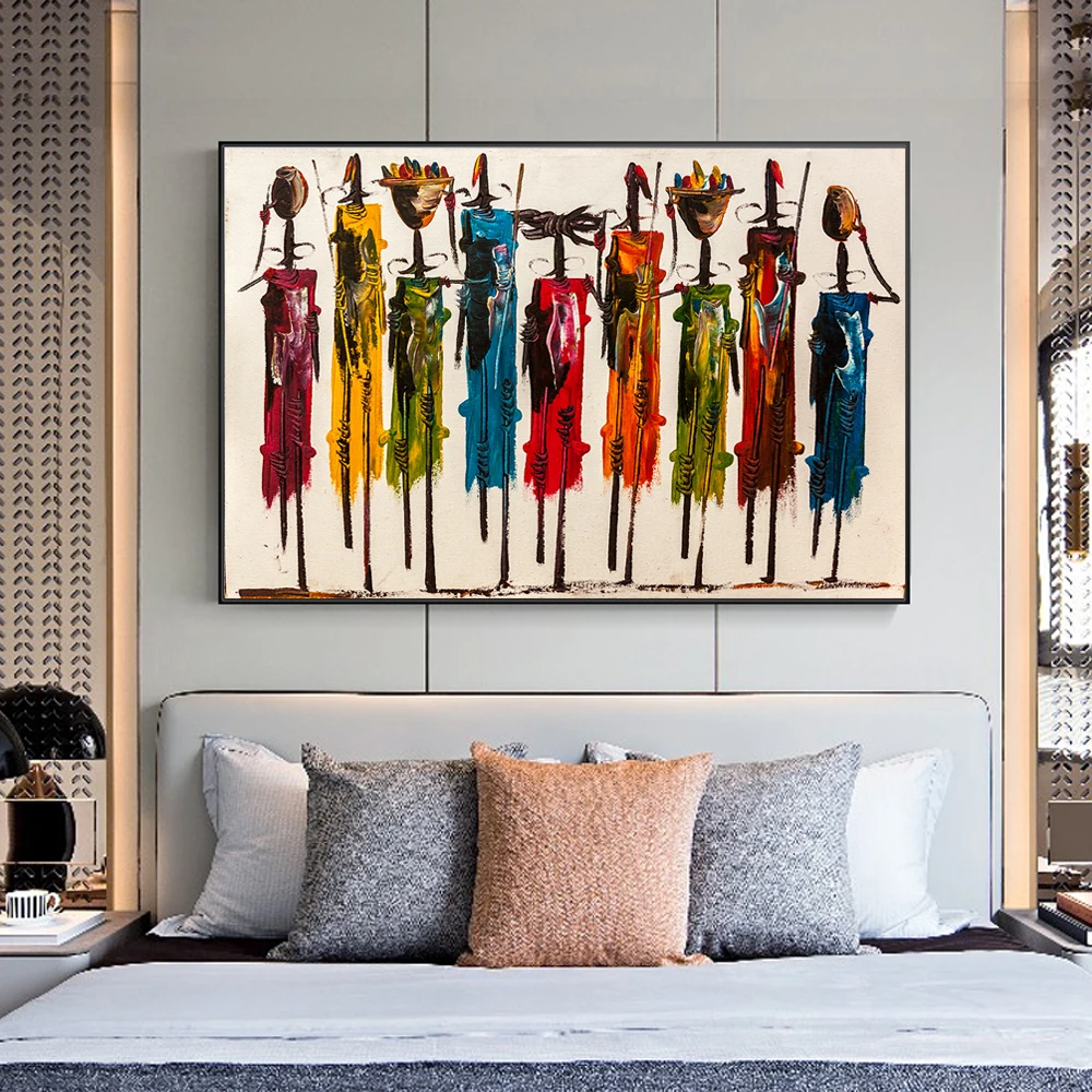 

African Art Paintings on the Wall Art Posters and Prints Abstract Graffiti Art Paintings Modern Art Pictures For Living Room