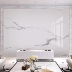 Современные Простые обои из белого мрамора в стиле джаз, для гостиной, ТВ, дивана, спальни, домашний декор, настенная фреска, Самоклеящиеся 3D наклейки на стену