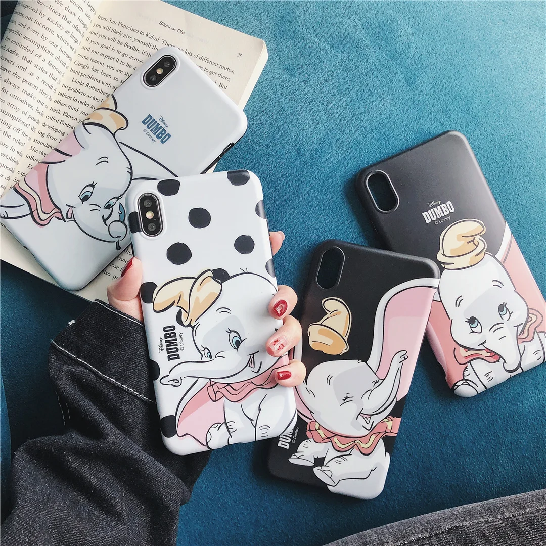 Милый простой мультфильм волна точка Dumbo IMD для iphone 6 6S 7 7plus 8 8Plus iphone X XR MAX чехол для телефона