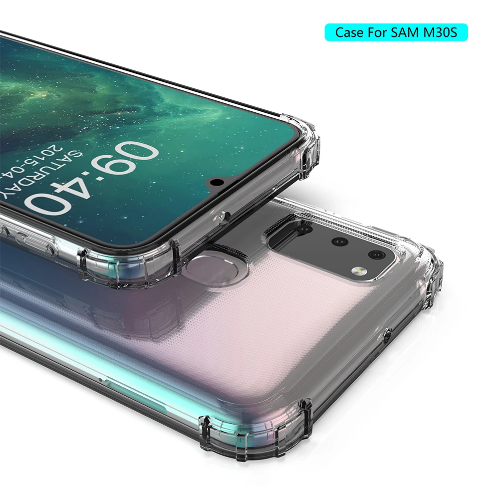 Силиконовый прозрачный чехол из ТПУ для Samsung Galaxy M30S M10 M20 M30 G530 G885 G970 ультратонкий