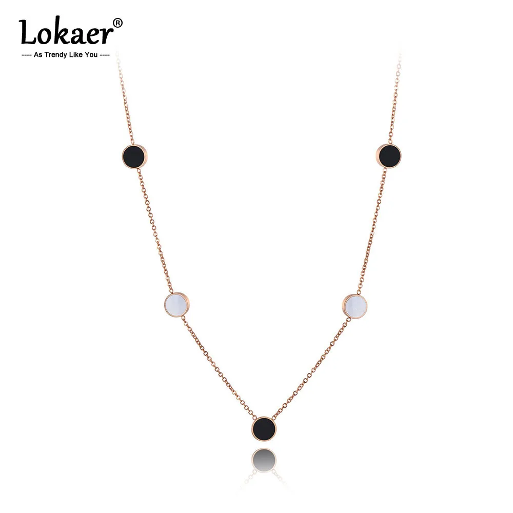 Цепочка Lokaer N19172 для женщин и девушек модное ожерелье из нержавеющей стали с