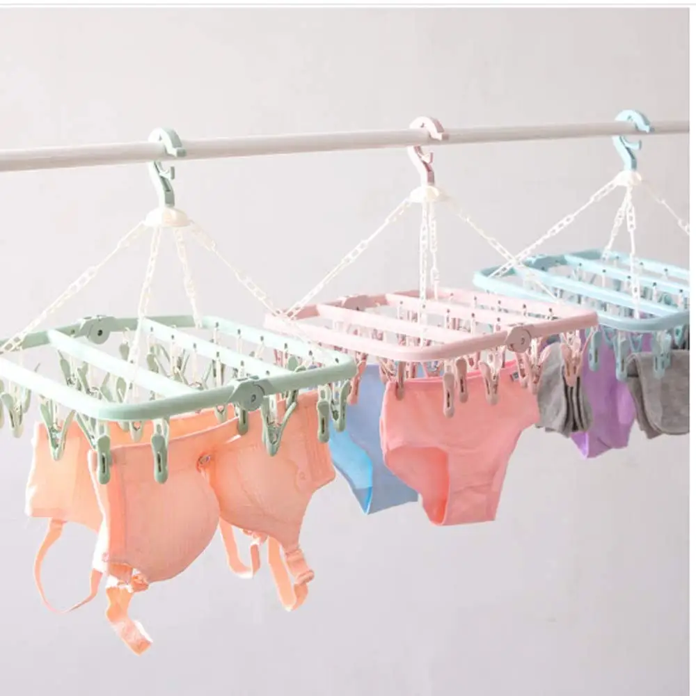 32/36 зажимы складная вешалка для одежды сушилка ветрозащитные носки Нижнее белье