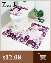 Zeegle 3pcs Bathroom Mat Set Anti-slip Bathroom Floor Mats Lid Toilet Cover Microfiber Bath Mat Bathroom Rug and Toilet Mat Sets