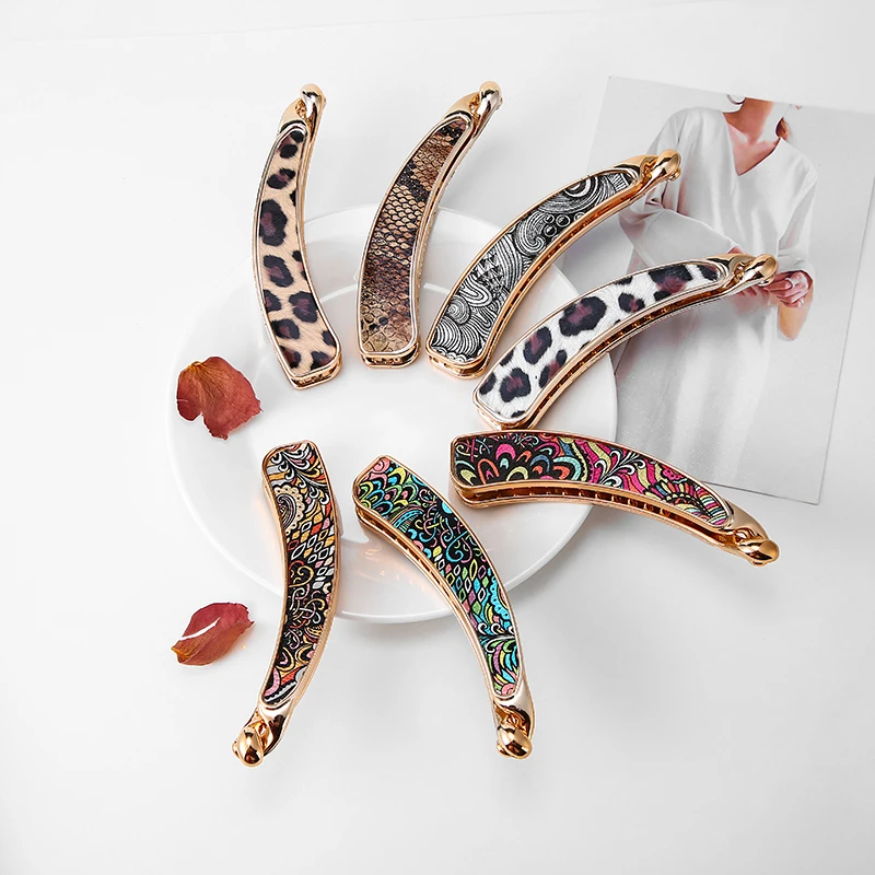 MISM Девушки народный стиль Банановые аксессуары для волос модного качества для женщин узор тонкий зажимы на повседневной жизни.