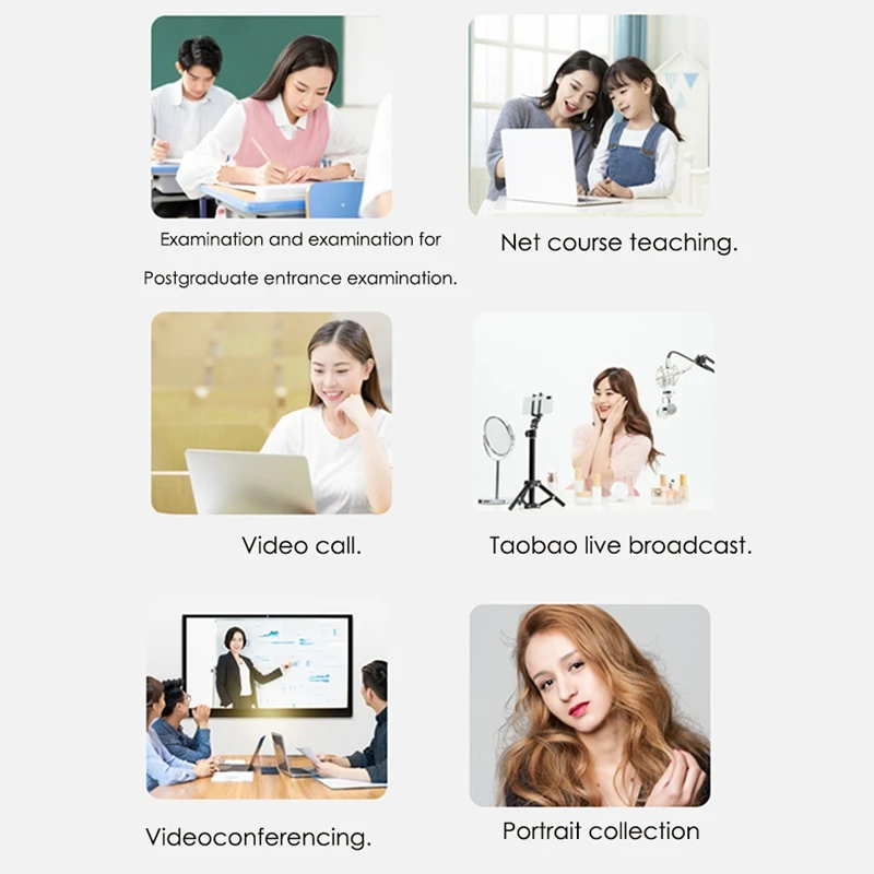 

1080P Webcam Microphones Full HD Video Camera for PC USB Plug Wide-Angle Live Video Online Course