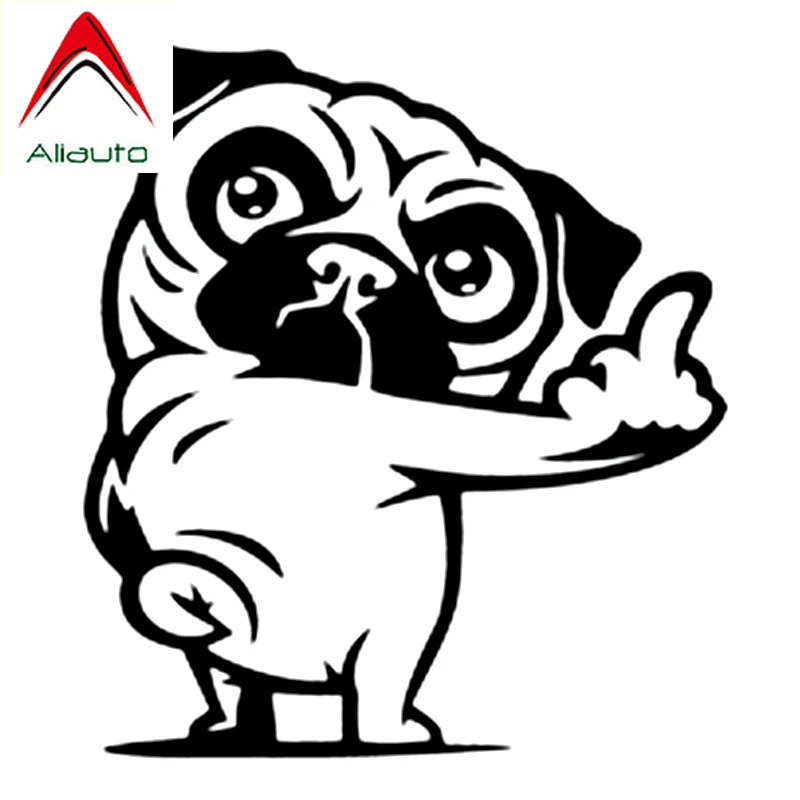 

Funny Car Sticker Insubstantial Pug ReflectiveKK Vinyl Decal Silver/black for Auto Car Styling Decoration 15cm*17cm