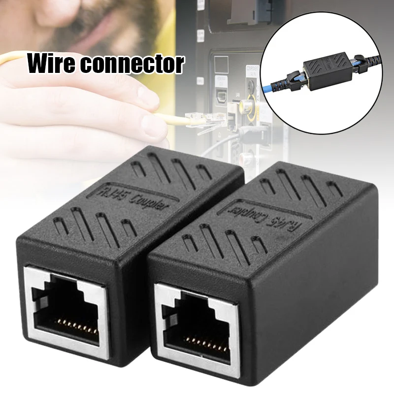 1 Pair RJ45 Female Coupler for Ethernet Cat 5/ CAT 6 LAN Cable Extender JR Deals | Компьютеры и офис