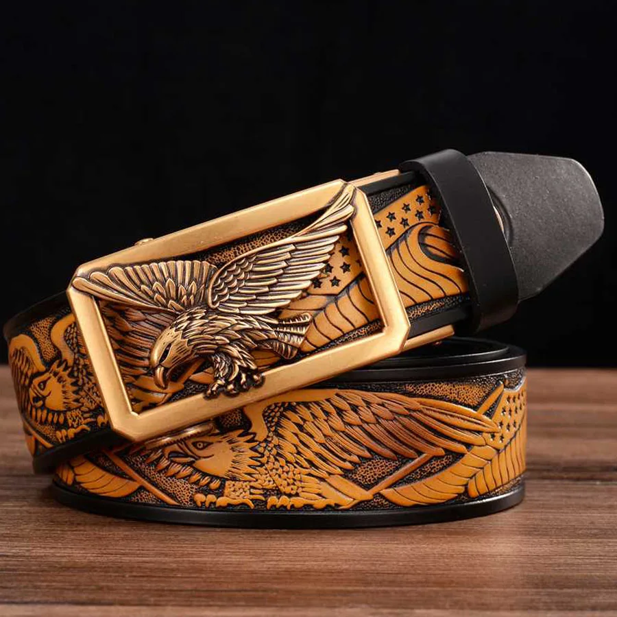 Мужской кожаный ремень с храповым механизмом черные ремни для мужчин