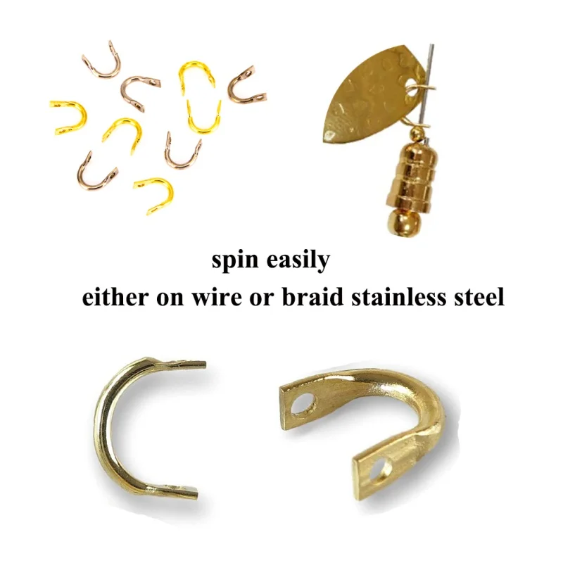 50 шт. рыболовные ложки лезвия Spinner Легкий Спин в сложенном виде Clevises Спиннер