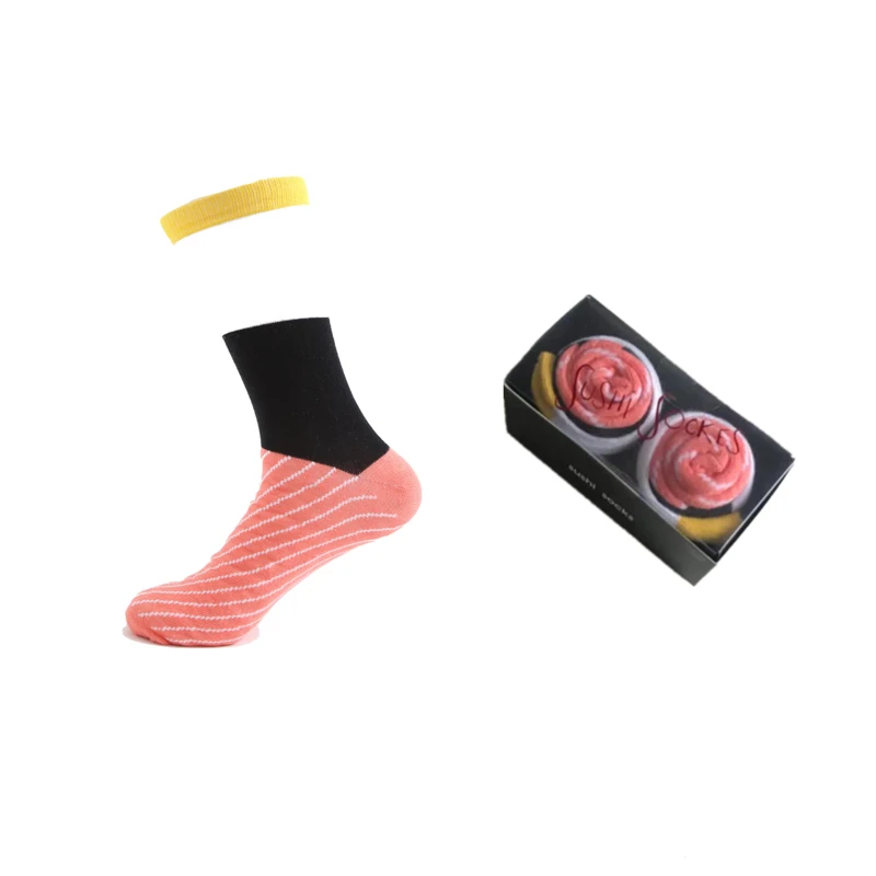 

2Boxs DaiShana Women Socks Personalized Design Sushi Christmas Set Gift Box Socks Happy Harajuku Skate Cotton Sokken Happy Gift