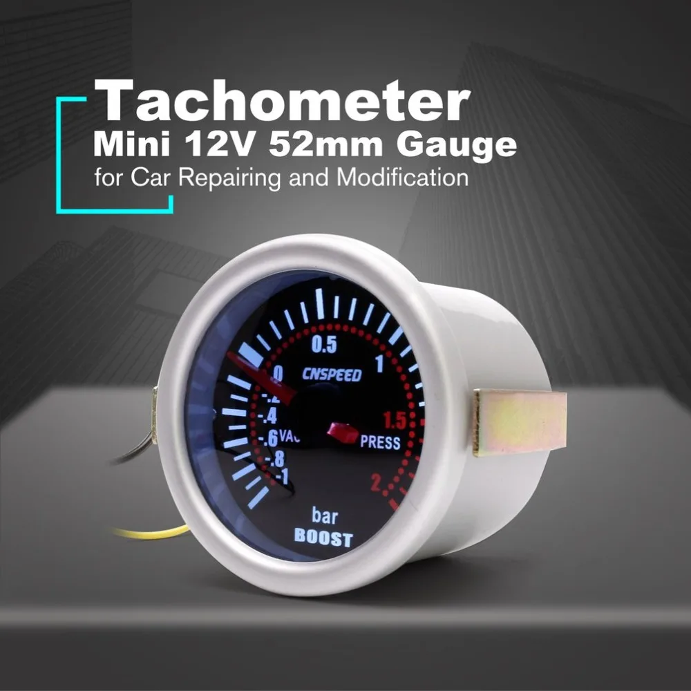 Цифровой универсальный 52 мм Автомобильный турбо Boost ВАКУУМНЫЙ 1 ~ 2 БАР МАНОМЕТР