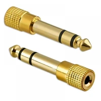 portable 6 5mm socket male to 3 5mm female jack plug audio stereo adaptor gold premium quality 6 5mm 14 inch headphone adapter