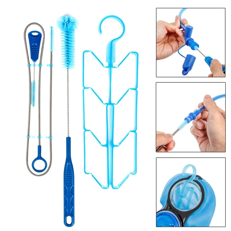 

4pcs set Water Hydration Bladder Tube Cleaner Multi Function Cleaning Brushes Kit Brushing Scrubber Brush Cleaners