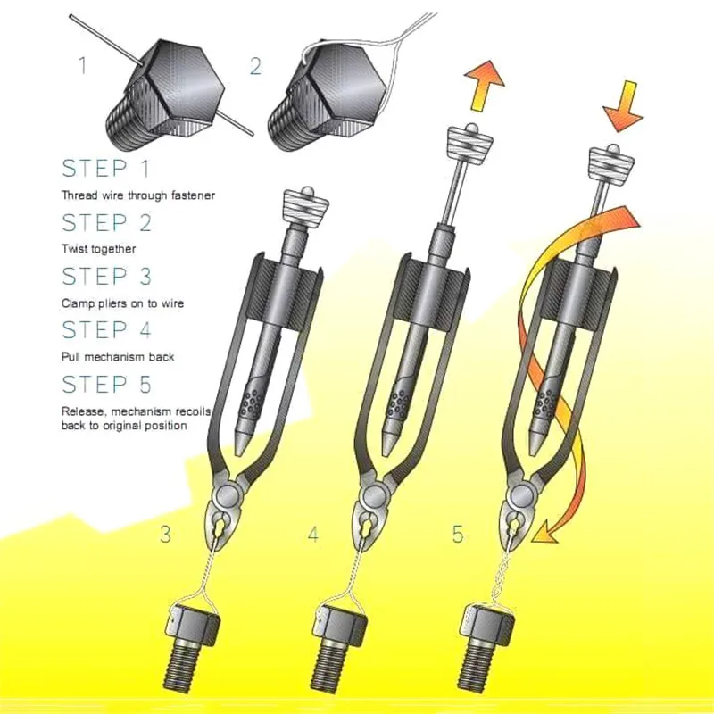

6 in Twisting Wire Pliers Fuse Clamp Screwdriver Wire Twister Aviation Safety Lock Pliers