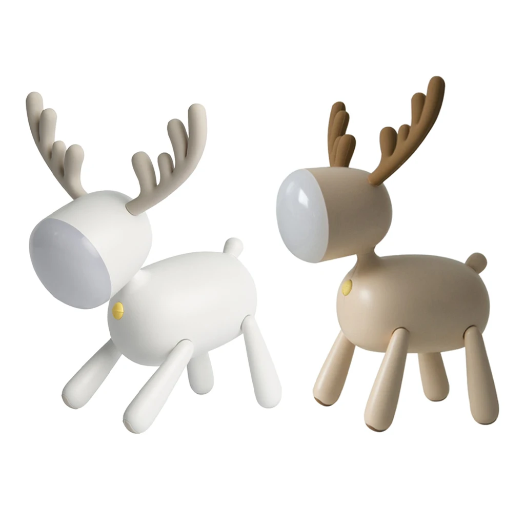 

Cute Cartoon Kids Elk Night Light Nightlight Dimmable Lamp Bedside Nursery